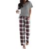 Wine Red-white Plaid