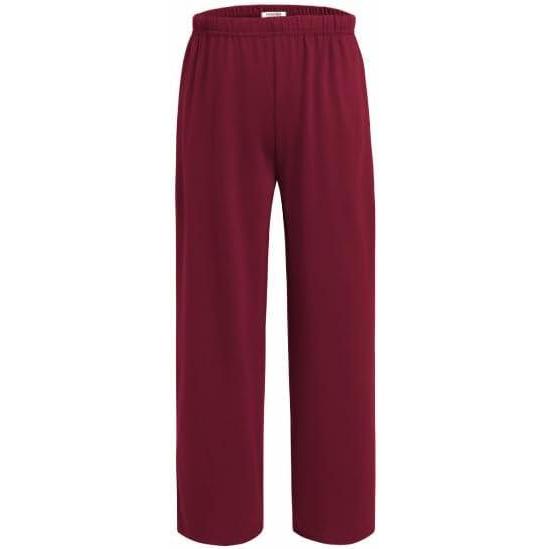 imageEkouaer Boys Pajama Pants Long Sleep Soft Elastic Waist Bottoms Plaid Lounge With 2 Pockets 414 YearsPure Wine Red