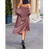 EKOUAER Womens Knit Robe Set 2 Piece Nightgown with Robes Long Sleeves Lounge Sets with Pockets S 3XL(Burgundy)