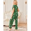Ekouaer 2 Pack Womens Pajamas Short Sleeve Sleepwear Top with Pants Super-Soft Printed Lounge Sets S-XXL(Christmas Red/Christmas Green)