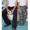 Ekouaer Boys Pajama Pants Long Sleep Soft Elastic Waist Bottoms Plaid Lounge With 2 Pockets 4-14 Years(Pure Black)