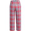 Ekouaer Boys Pajama Pants Long Sleep Soft Elastic Waist Bottoms Plaid Lounge With 2 Pockets 4-14 Years(Red Blue Plaid)