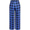 Ekouaer Boys Pajama Pants Long Sleep Soft Elastic Waist Bottoms Plaid Lounge With 2 Pockets 4-14 Years(Yarn Dyed Lattice13)