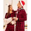 Ekouaer Christmas Matching Onesie for Couples Zipper One Piece Pajamas Adult Hooded Jumpsuit with Pockets(Christmas Buffalo Plaid)