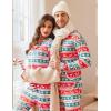 Ekouaer Christmas Matching Onesie for Couples Zipper One Piece Pajamas Adult Hooded Jumpsuit with Pockets(Christmas Deer)