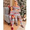 Ekouaer Christmas Matching Onesie for Couples Zipper One Piece Pajamas Adult Hooded Jumpsuit with Pockets(Christmas Deer)
