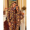 Ekouaer Christmas Matching Onesie for Couples Zipper One Piece Pajamas Adult Hooded Jumpsuit with Pockets(Halloween Pumpkin)