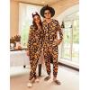 Ekouaer Christmas Matching Onesie for Couples Zipper One Piece Pajamas Adult Hooded Jumpsuit with Pockets(Halloween Pumpkin)