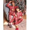Ekouaer Christmas Matching Onesie for Couples Zipper One Piece Pajamas Adult Hooded Jumpsuit with Pockets(Red Reindeer)