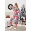 Ekouaer Christmas Onesie for Women Hooded Jumpsuit Long Sleeve Zip Up One Piece Pajamas Novelty Sleepwear(Christmas Snowflakes&elk)