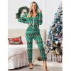 Ekouaer Christmas Onesie for Women Hooded Jumpsuit Long Sleeve Zip Up One Piece Pajamas Novelty Sleepwear(Christmas Sock)