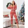 Ekouaer Christmas Onesie for Women Hooded Jumpsuit Long Sleeve Zip Up One Piece Pajamas Novelty Sleepwear(Red Reindeer)