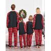 Ekouaer Christmas Pajamas for Family Long Sleeve Pjs Matching Sets with Plaid Pants Soft Sleepwear Loungewear(A-red Black Plaid)