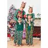 Ekouaer Christmas Pajamas for Family Long Sleeve Pjs Matching Sets with Plaid Pants Soft Sleepwear Loungewear(Dark Green Gingerbread)
