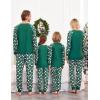 Ekouaer Christmas Pajamas for Family Long Sleeve Pjs Matching Sets with Plaid Pants Soft Sleepwear Loungewear(Dark Green Gingerbread)