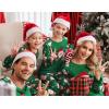 Ekouaer Christmas Pajamas for Family Long Sleeve Pjs Matching Sets with Plaid Pants Soft Sleepwear Loungewear(Green Hohoho)