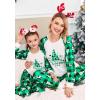 Ekouaer Christmas Pajamas for Family Long Sleeve Pjs Matching Sets with Plaid Pants Soft Sleepwear Loungewear(Green Plaid)