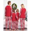 Ekouaer Christmas Pajamas for Family Long Sleeve Pjs Matching Sets with Plaid Pants Soft Sleepwear Loungewear(Red Christmas Tree)