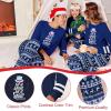 Ekouaer Family Christmas Pajamas Matching Sets Long Sleeve Couple Pjs Holiday Sleepwear Soft Loungewear with Pockets(Blue-christmas)