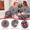 Ekouaer Family Christmas Pajamas Matching Sets Long Sleeve Couple Pjs Holiday Sleepwear Soft Loungewear with Pockets(Gray-christmas Tree)