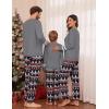 Ekouaer Family Christmas Pajamas Matching Sets Long Sleeve Couple Pjs Holiday Sleepwear Soft Loungewear with Pockets(Gray-christmas Tree)
