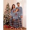 Ekouaer Family Christmas Pajamas Matching Sets Long Sleeve Couple Pjs Holiday Sleepwear Soft Loungewear with Pockets(Gray-christmas Tree)