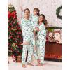 Ekouaer Family Christmas Pajamas Matching Sets Long Sleeve Couple Pjs Holiday Sleepwear Soft Loungewear with Pockets(Green-pine Tree)