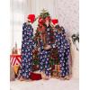 Ekouaer Family Christmas Pajamas Matching Sets Long Sleeve Couple Pjs Holiday Sleepwear Soft Loungewear with Pockets(Navy-snowman)