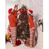 Ekouaer Family Christmas Pajamas Matching Sets Long Sleeve Couple Pjs Holiday Sleepwear Soft Loungewear with Pockets(Red White-elk)