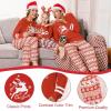 Ekouaer Family Christmas Pajamas Matching Sets Long Sleeve Couple Pjs Holiday Sleepwear Soft Loungewear with Pockets(Red White-elk)