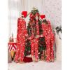 Ekouaer Family Christmas Pajamas Matching Sets Long Sleeve Couple Pjs Holiday Sleepwear Soft Loungewear with Pockets(Red-elk)