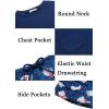 Ekouaer Family Matching Pajamas Christmas Sleepwear Long Sleeve Sleep Shirt with Plaid Pants Soft Loungewear Pjs Set S-XXL(Christmas Navy With Polar Bear)