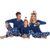 Ekouaer Family Matching Pajamas Christmas Sleepwear Long Sleeve Sleep Shirt with Plaid Pants Soft Loungewear Pjs Set S-XXL(Christmas Navy With Polar Bear)