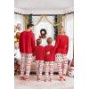 Ekouaer Family Matching Pajamas Christmas Sleepwear Long Sleeve Sleep Shirt with Plaid Pants Soft Loungewear Pjs Set S-XXL(Christmas Print)