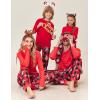 Ekouaer Family Matching Pajamas Christmas Sleepwear Long Sleeve Sleep Shirt with Plaid Pants Soft Loungewear Pjs Set S-XXL(Christmas Snowman)
