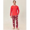 Ekouaer Family Matching Pajamas Christmas Sleepwear Long Sleeve Sleep Shirt with Plaid Pants Soft Loungewear Pjs Set S-XXL(Christmas Snowman)
