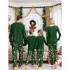 Ekouaer Family Matching Pajamas Christmas Sleepwear Long Sleeve Sleep Shirt with Plaid Pants Soft Loungewear Pjs Set S-XXL(Green Santa Claus)