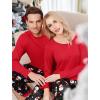 Ekouaer Family Matching Pajamas Christmas Sleepwear Long Sleeve Sleep Shirt with Plaid Pants Soft Loungewear Pjs Set S-XXL(Snowman)