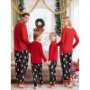 Ekouaer Family Matching Pajamas Christmas Sleepwear Long Sleeve Sleep Shirt with Plaid Pants Soft Loungewear Pjs Set S-XXL(Snowman)