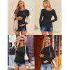 Ekouaer Maternity Shirts 3 Packs Women Long Sleeve Pregnancy Tee Tops Tunic Blouse Ribbed Side Ruched Mama Clothes S-XXL(Black/Green/Dirty Pink)