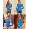 Ekouaer Maternity Shirts 3 Packs Women Long Sleeve Pregnancy Tee Tops Tunic Blouse Ribbed Side Ruched Mama Clothes S-XXL(Black/Green/Teal)