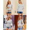 Ekouaer Maternity Shirts 3 Packs Women Long Sleeve Pregnancy Tee Tops Tunic Blouse Ribbed Side Ruched Mama Clothes S-XXL(Black/Grey/Dark Grey)
