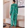 Ekouaer Mens Onesie Christmas Hoodie Fleece One Piece Pajamas Zipper Up Flannel Adult Pjs S-XXL(Green Snowflake)