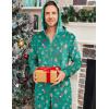 Ekouaer Mens Onesie Christmas Hoodie Fleece One Piece Pajamas Zipper Up Flannel Adult Pjs S-XXL(Green Snowflake)