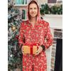 Ekouaer Mens Onesie Christmas Hoodie Fleece One Piece Pajamas Zipper Up Flannel Adult Pjs S-XXL(Reindeer Red)