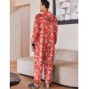 Ekouaer Mens Onesie Christmas Hoodie Fleece One Piece Pajamas Zipper Up Flannel Adult Pjs S-XXL(Reindeer Red)