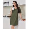 Ekouaer Nightgowns for Women Short Sleeve Sleep Shirt V Neck Night Gown With Pockets Soft Pajamas Dress Casual Sleepwear(Army Green)