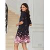 Ekouaer Nightgowns for Women Short Sleeve Sleep Shirt V Neck Night Gown With Pockets Soft Pajamas Dress Casual Sleepwear(Cherry Blossoms)