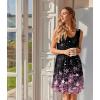 Ekouaer Nightgowns for Women Sleeveless Sleep Shirt Tank Night Gown V Neck Chemise Pleated Night Shirt Soft Sleep Dress(Cherry Blossoms)