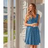 Ekouaer Nightgowns for Women Sleeveless Sleep Shirt Tank Night Gown V Neck Chemise Pleated Night Shirt Soft Sleep Dress(Dog Footprints)